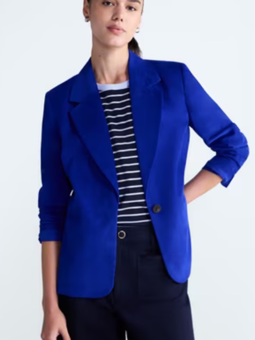 Worthington Cobalt Blue Women's Single-Button Blazer
